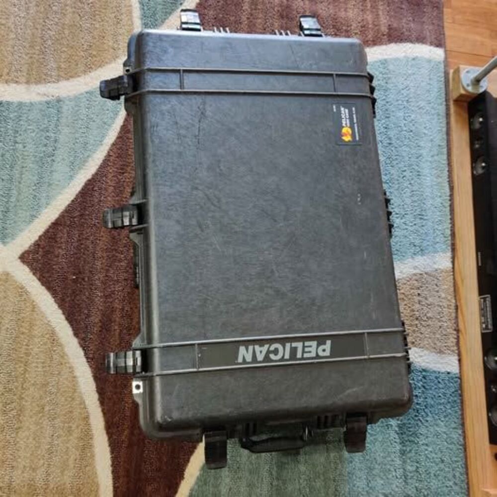 Pelican 1650 Waterproof Protector Case with Wheels - Checked Bag Size for Travel